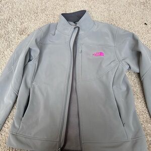 The North Face Women's Gray and Pink Ski Jacket